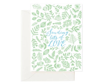 Sending Love // Feel Better Card, Encouragement Card, Love & Friendship Card, Floral Love Card, Sympathy Card, Valentine's Day Card