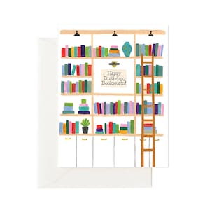 Geburtstagskarte für Bücherwurm Nerd // Geburtstagskarte, Karte für Bücherwurm, Geschenk für Bücherwurm, Bunte Geburtstagskarte