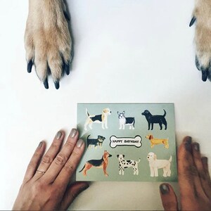 Dog Happy Birthday Card // Dog Lover Gift, Puppy Card, Card for Dog Lover, Canine Lover, Birthday Card, Puppy Birthday image 2