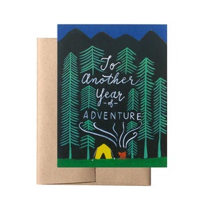 Adventurous Year Camping Card, Wedding Anniversary Card, Adventure Birthday Card, Birthday Card for Husband, Adventure Camping Greeting Card image 1