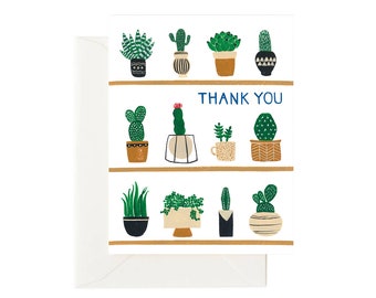 Thank You Plant Card // Thank You Card, Cute Birthday Card, Plant Thank You, Thank You for Her, Thank You for Him