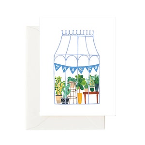 Greenhouse Thank You Card // Floral Thank You, Thank You Banner, Plants, Thank You Card, Cute Thank You, Greenhouse