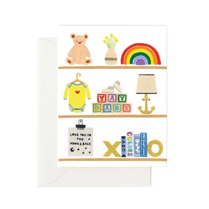 Cute New Baby Card // Baby Card, Baby Shower Card,Baby Congrats, Baby Girl, Baby Boy, Unisex Baby Card, Welcome Baby