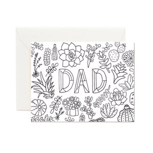 Vaderdag kleurkaart//papa kleurplaat verjaardagskaart, papa DIY verjaardagskaart, cadeau voor papa, kleurkaart, Happy Father's Day, papa cadeau