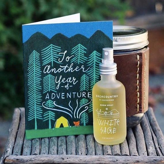 1 Carte De Vœux – Feu De Camp Sauvage Camping – Vierge Pour Anniversaire De Mariage #50351