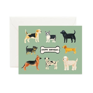 Dog Happy Birthday Card // Dog Lover Gift, Puppy Card, Card for Dog Lover, Canine Lover, Birthday Card, Puppy Birthday image 1