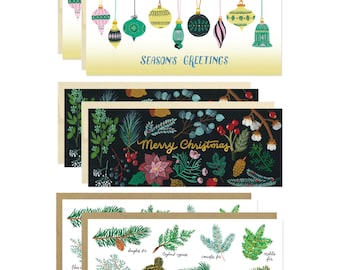 Holiday Bundle Horizontal card set, Set of 6 Holiday and Christmas Cards, Pack of Greeting Cards, Bulk Discount Cards, Holiday Cards