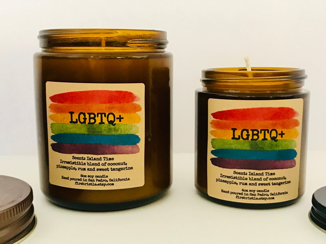 LGBTQ Candle Handmade Soy Candle Gay Pride Candle Gift for Etsy