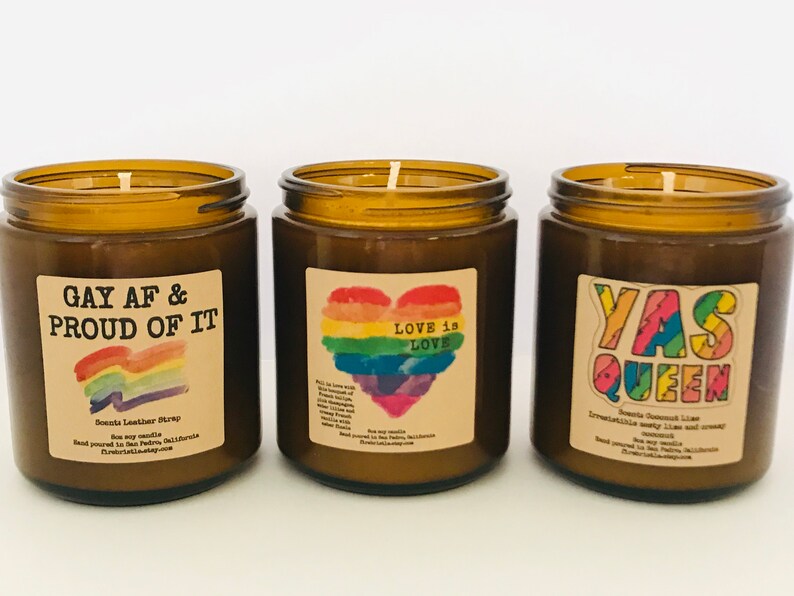 GAY AF and Proud of It Soy Candle Gay Pride Candle Gift for Etsy