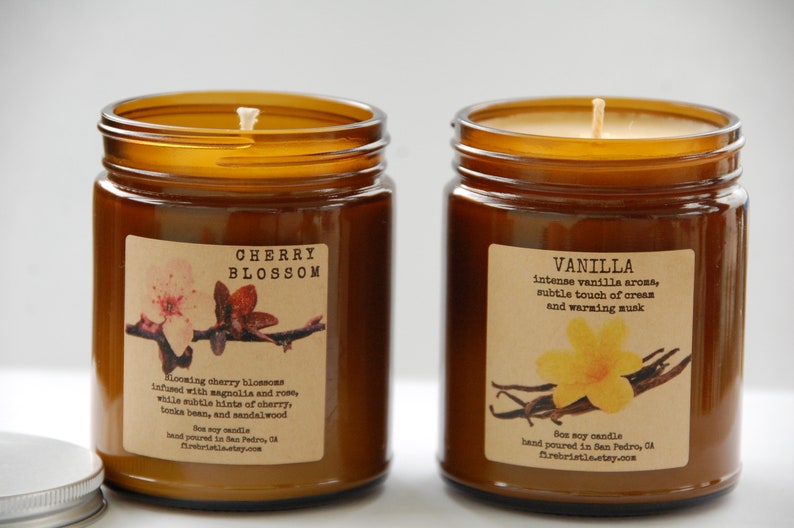 LAVENDER Soy Candle Relaxing Aromatherapy Glass Jar Candle Etsy