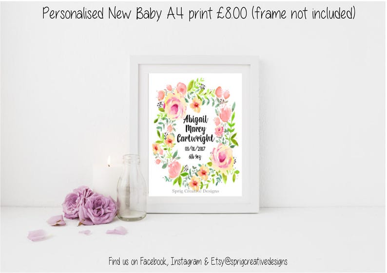 personalised baby print