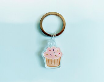 Colorful Cupcake Keychain