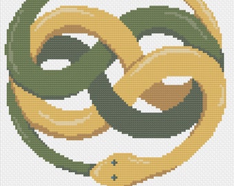 Do What You Wish  - Auryn - The Neverending Story - Atreyu - Ouroboros - Cross Stitch PDF Pattern