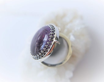 Sterling Silber, Amethyst Medaillon, Edelstein Foto Medaillon, Foto Medaillon, Andenken Schmuck, personalisierter Schmuck