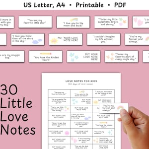 30 Printable Love Notes for Kids: Lunchbox Encouragement Cards (PDF)