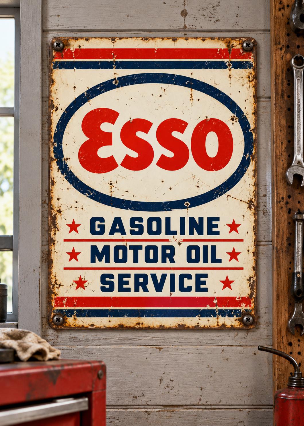 Vintage Esso Sign - Etsy