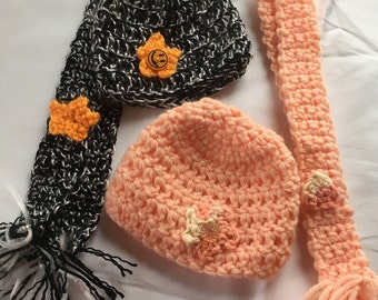 Handmade Hat/Scarf Accessory Set for American Girl & other 18" dolls "Nothing Wasted" Eco Friendly OOAK Great Gift Buy 3 Get 1 FREE!