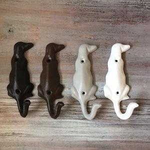 Hand-Painted Cast Iron Dog Leash Hook: Custom Pet Leash Holder
