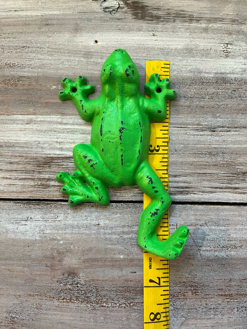 Frog Cast Iron Decorative Hook / Custom Painted Tree Frog Hook Etsy