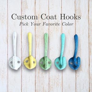 Painted Cast Iron Wall Hook: Shabby Nursery Decor