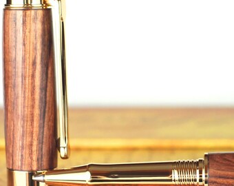 Rollerball-penna - Graverbar & Handgjord Satinfinish Kingwood
