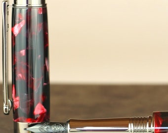 Handmade Erinoid Acrylic Fountain Pen: Engravable Bock Nib