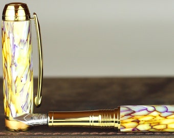 Handmade 1920s French Casein Fountain Pen – Bock Stub Nib