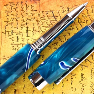 Caneta Rollerball - Omas Aqua Acrylic feita à mão e gravável