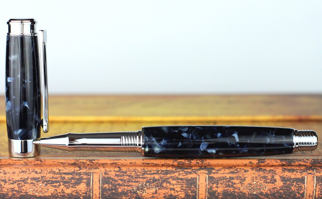 Rollerball Pen Engravable & Handmade Vintage English Conway Midnight