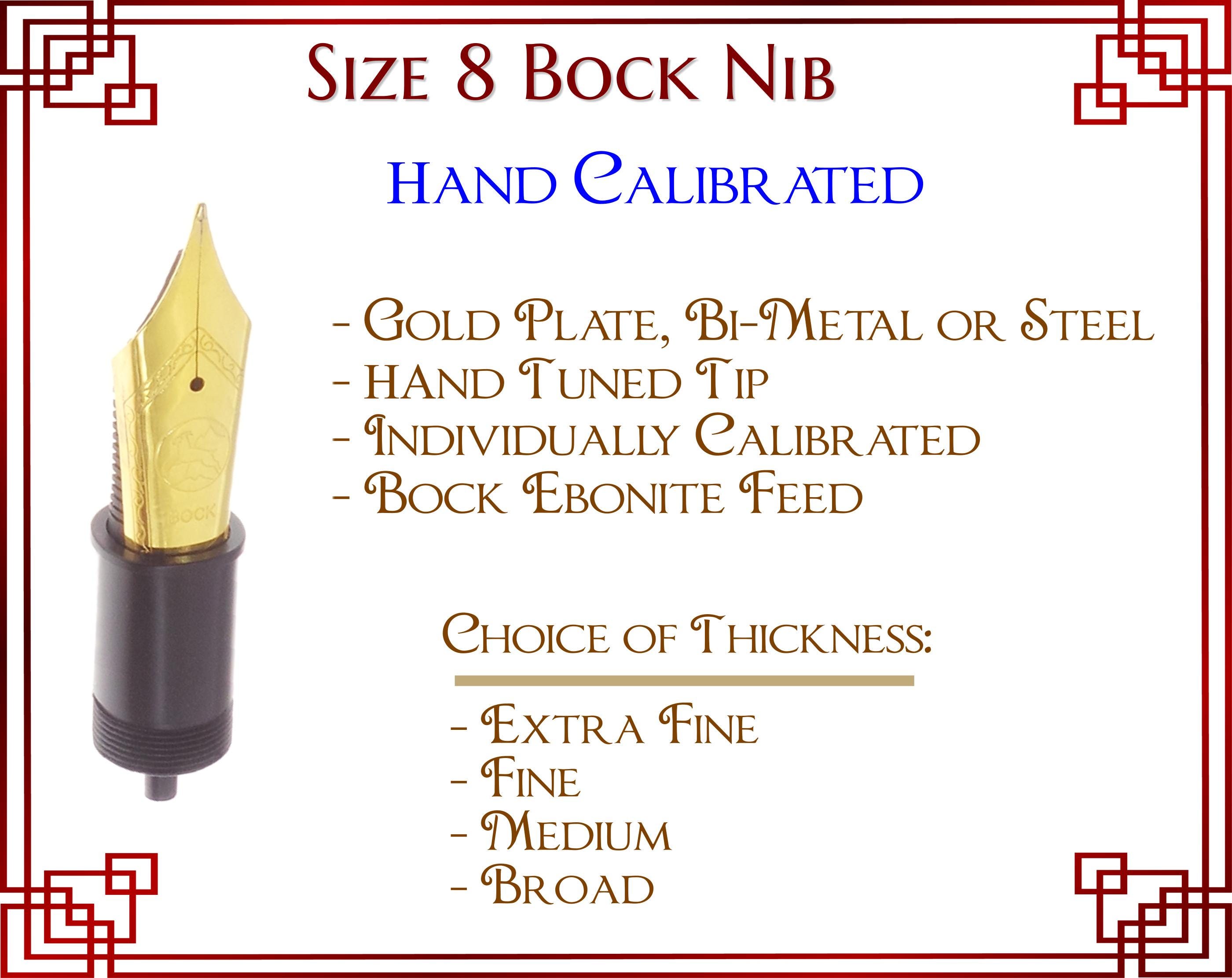 Size Bock Nib Hand Calibrated With Hand Polished Tip Ebonite