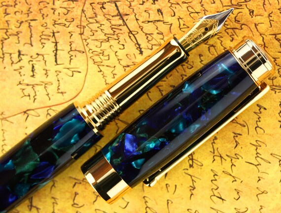 万年筆 - 彫刻可能 & ハンドメイド ヴィンテージ イタリア製