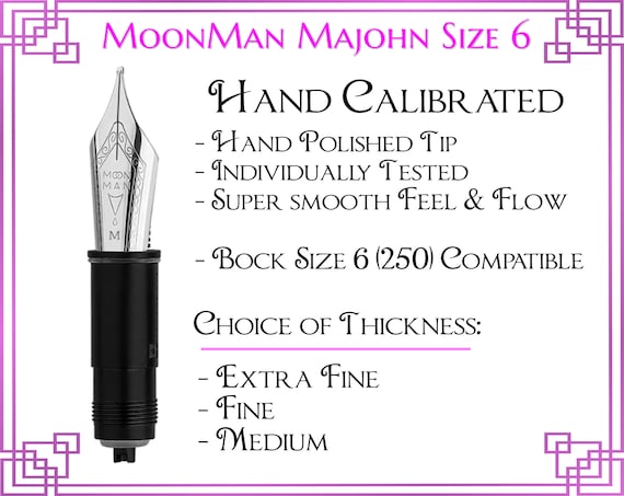 Moonman Majohn Size 6 Stainless Steel Fountain Pen Nib With Feed +