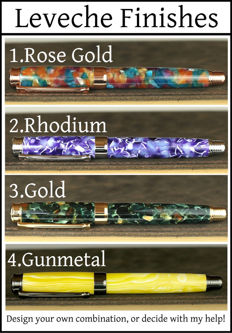 Handmade with Polymer Clay Green Tropical butterfly body Beaufort 23k Gold plated Nib Fountain Pen