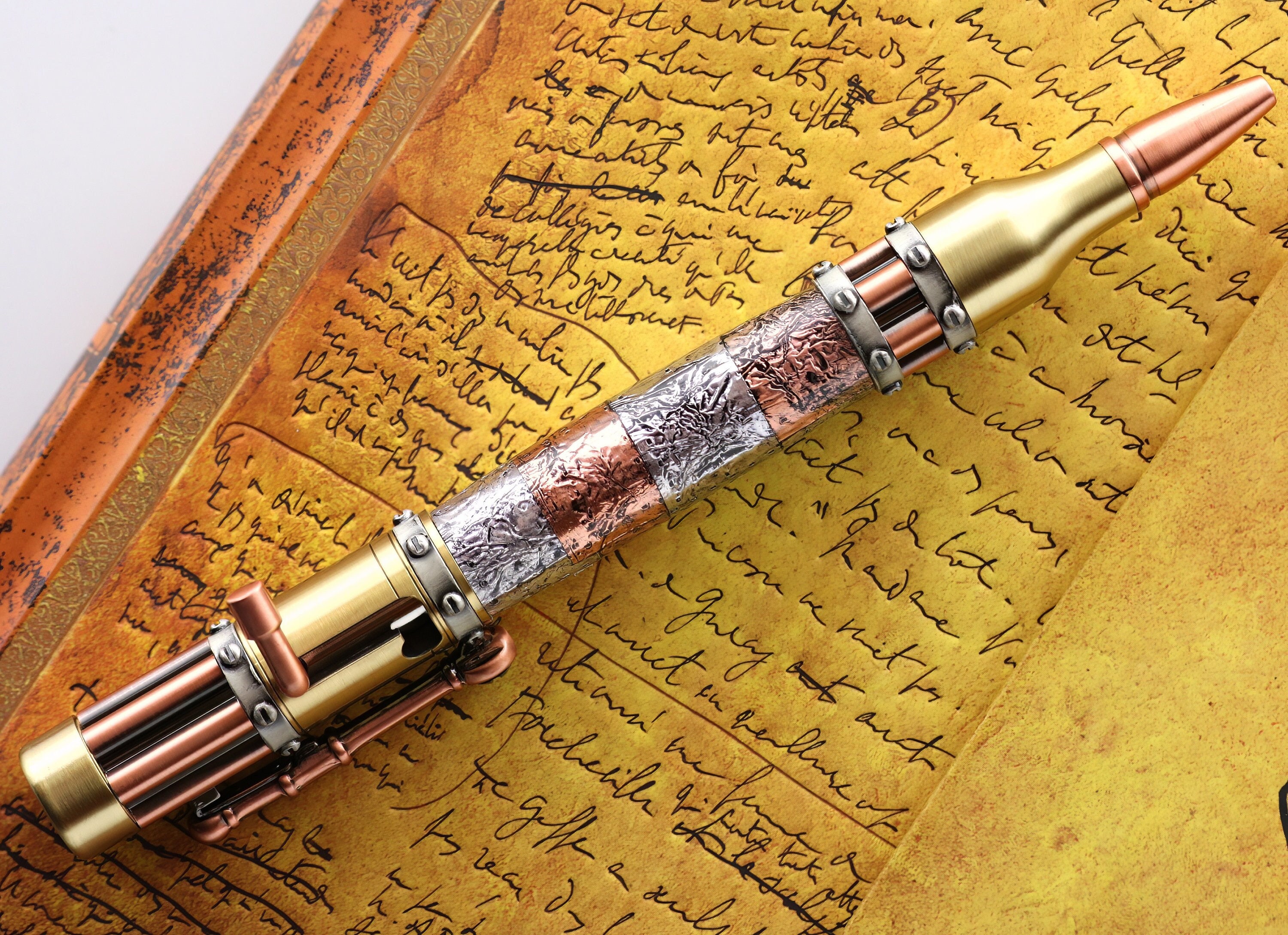 Quill Pen Calligraphy Pen Set - Antique Mechanical Steampunk Style