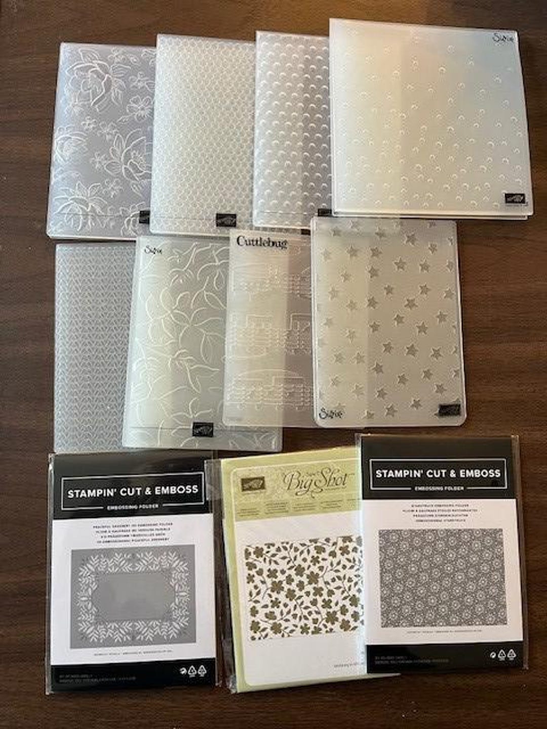 Various Embossing Folders for Stampin' Up! Big Shot or Cuttlebug ...