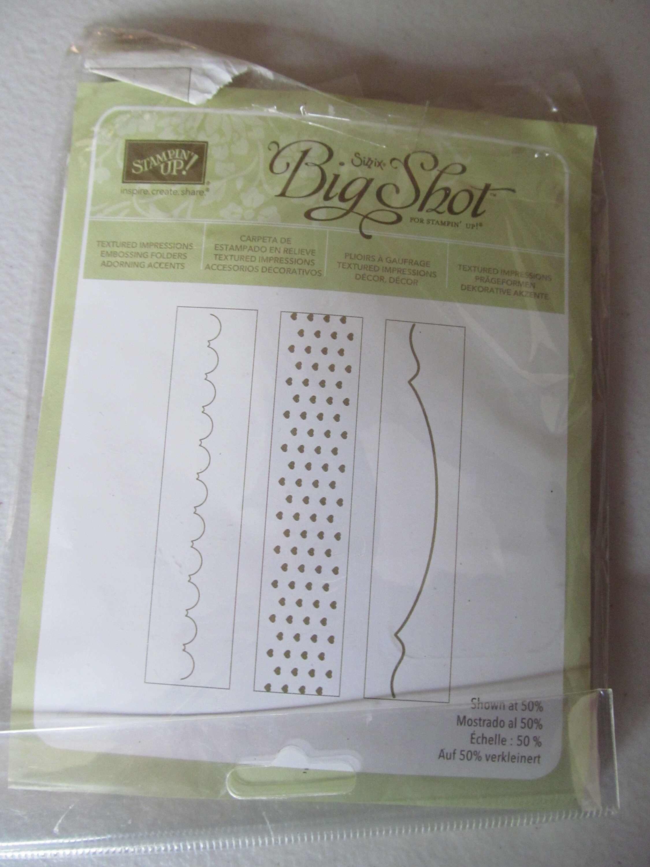 Various Embossing Folders for Stampin' Up! Big Shot or Cuttlebug ...