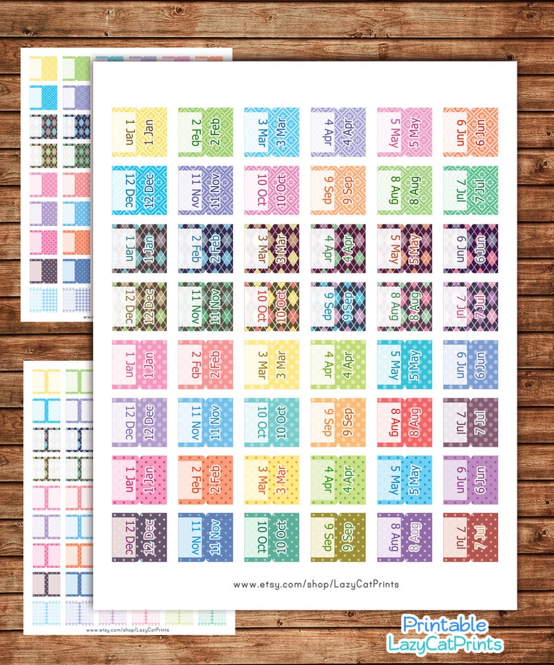 Index Tabs Printable Planner Stickers / Erin Condren Planner Etsy