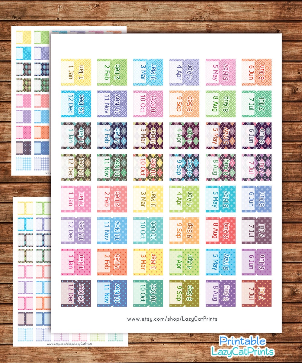Index Tabs Printable Planner Stickers / Erin Condren Planner Etsy