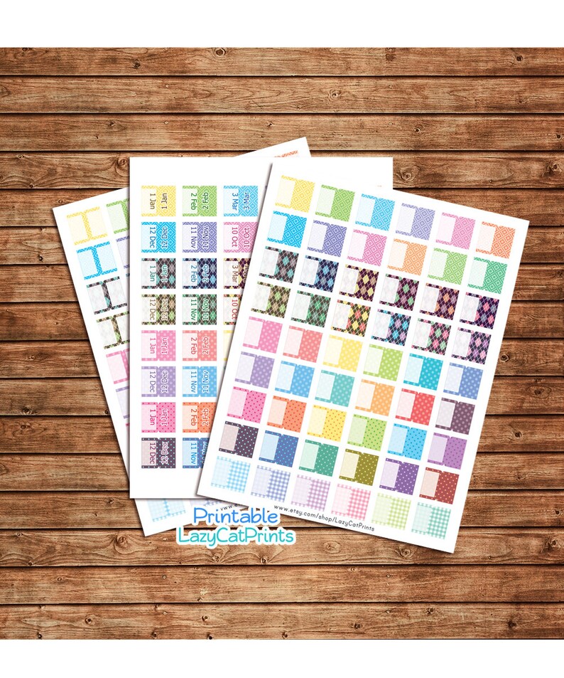 Index Tabs Printable Planner Stickers / Erin Condren Planner Etsy