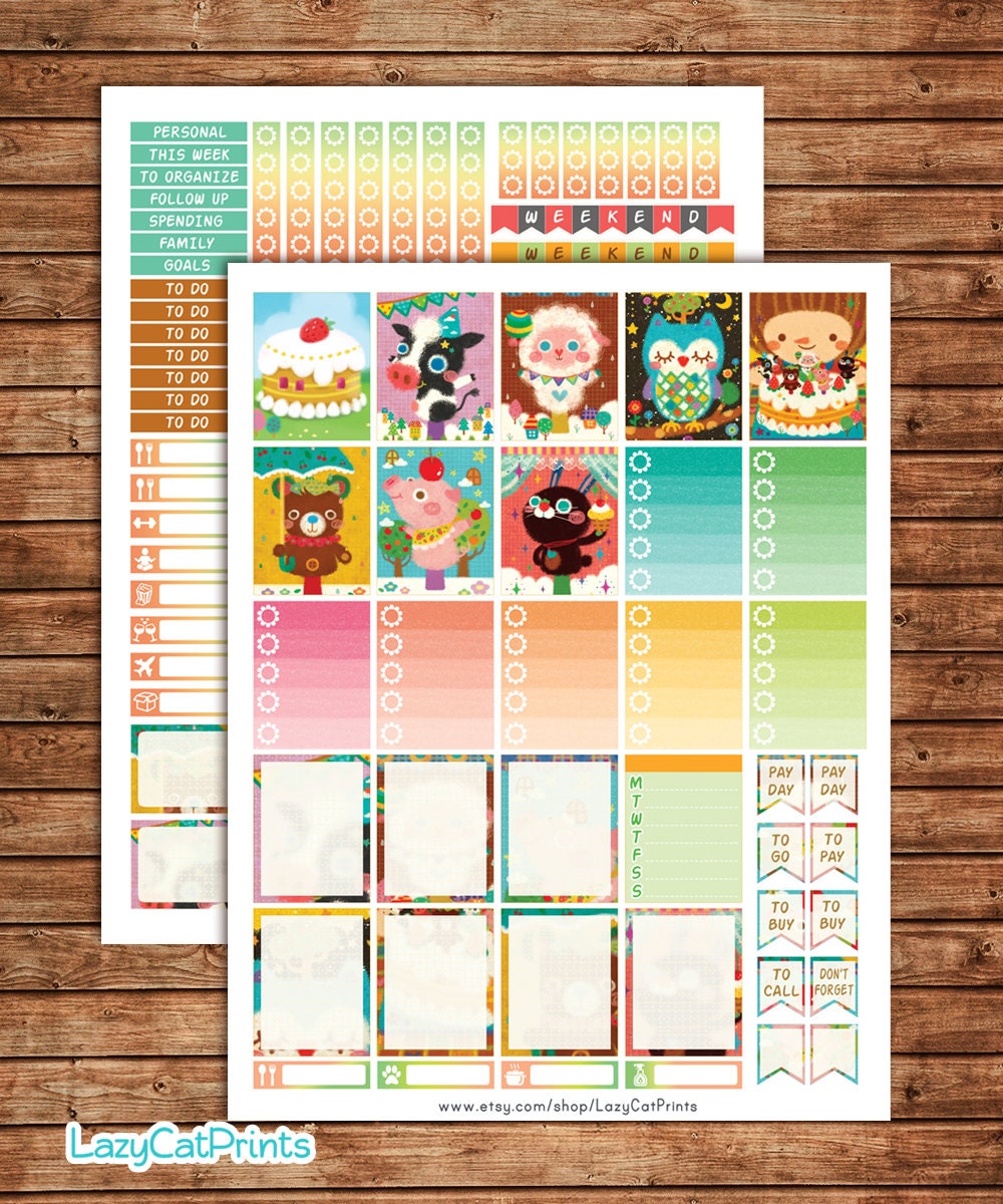 Cute Printable Planner Stickers / Erin Condren Planner Stickers ...