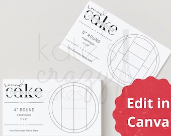 Cake Cutting Cards - Fully Editable Canva Template