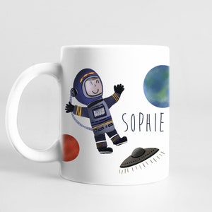 Ceramic cup - Space - with name