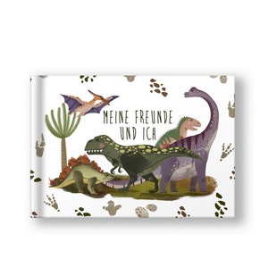 Friends book dinosaur - My friends and I - Friendship book - Kindergarten friends - School friends - Gift for writing and painting