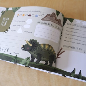 Friends book dinosaur My friends and I Friendship book Kindergarten friends School friends Gift for writing and painting image 7