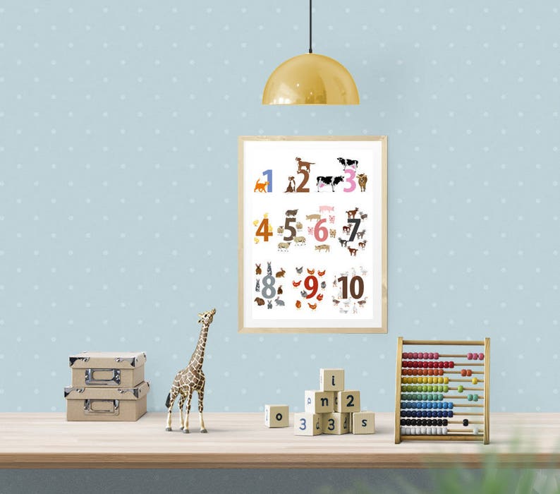 Poster Illustration, Animals Numbers Poster image 3