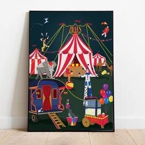 Art Print - Illustration Circus Manege Clown Artist