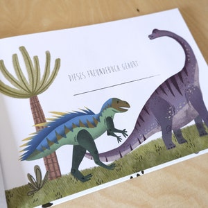 Friends book dinosaur My friends and I Friendship book Kindergarten friends School friends Gift for writing and painting image 3