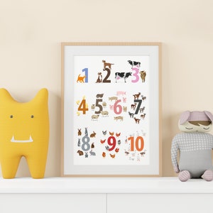 Poster Illustration, Animals Numbers Poster image 2