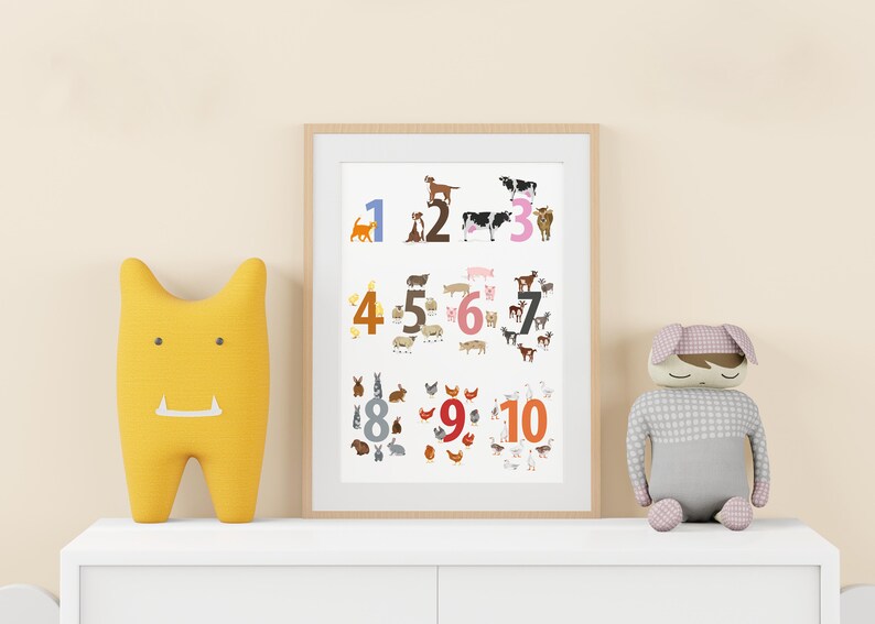 Poster Illustration, Animals Numbers Poster image 2