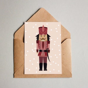 biglietto di Natale, biglietto per Natale, schiaccianoci, buon Natale